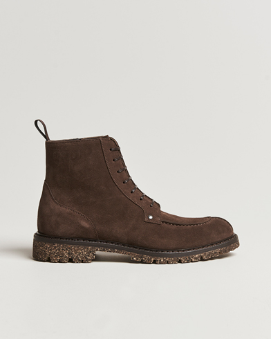 Men | Canali | Canali | Lace Up Winter Boot Dark Brown Suede