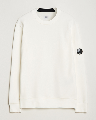 Men | Sweatshirts | C.P. Company | Diagonal Raised Fleece Lens Sweatshirt White