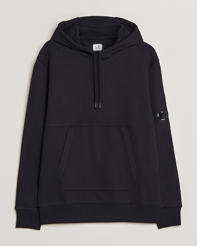 Men | Sale: 30% Off | C.P. Company | Diagonal Raised Fleece Hooded Lens Sweatshirt Black