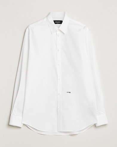 Men | Casual Shirts | Dsquared2 | Relaxed Dan Poplin Shirt White