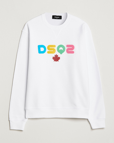 Men | Dsquared2 | Dsquared2 | Cool Fit Leaf Sweatshirt White