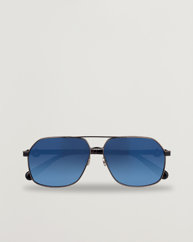 Men |  | Moncler Lunettes | Icepol Sunglasses Shiny Gunmetal/Blue Mirror