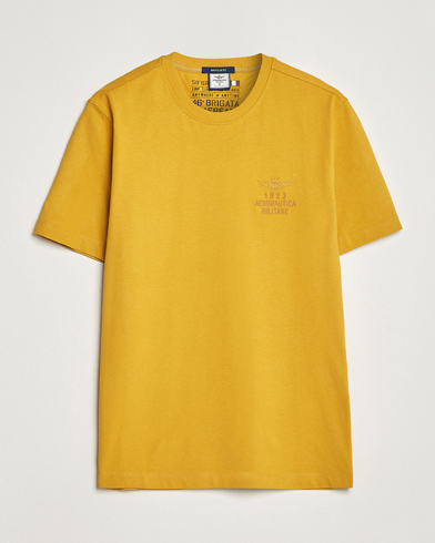 Men | Short Sleeve T-shirts | Aeronautica Militare | TS2129 Crew Neck T-Shirt Yellow