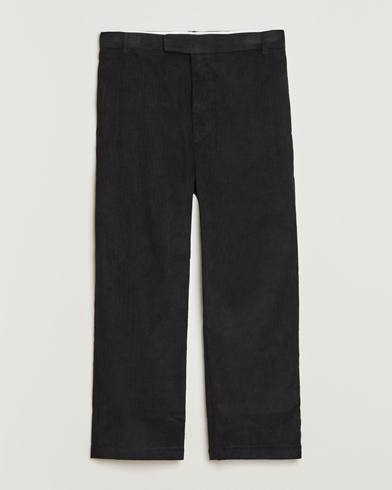 Men | Corduroy Trousers | Thom Browne | Straight Cropped Corduroy Trousers Black
