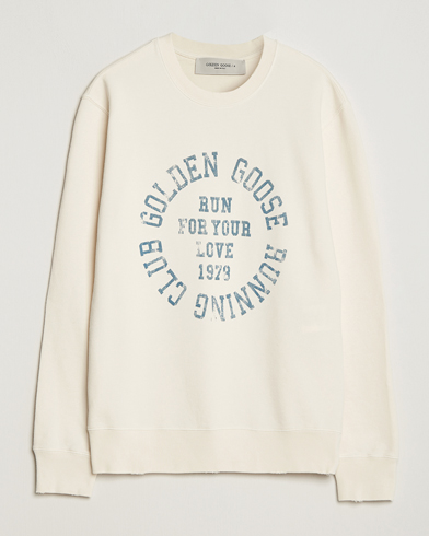 Men | Sweatshirts | Golden Goose Deluxe Brand | Running Club Sweatshirt Heritage White