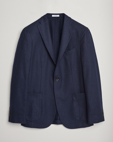 Men | Boglioli | Boglioli | K Jacket Washed Flannel Blazer Navy
