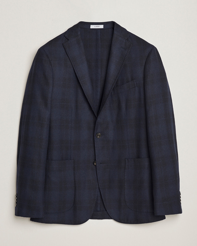 Men | Boglioli | Boglioli | K Jacket Wool Herringbone Blazer Navy