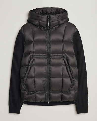 Men | Contemporary jackets | C.P. Company | Merino Wool Padded Hybrid Hood Jacket Black