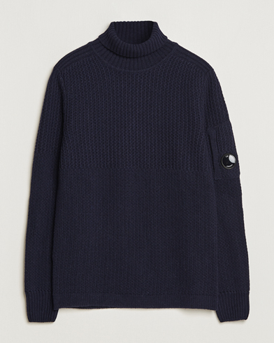 Men | C.P. Company | C.P. Company | Heavy Knitted Lambswool Rollneck Total Eclipse