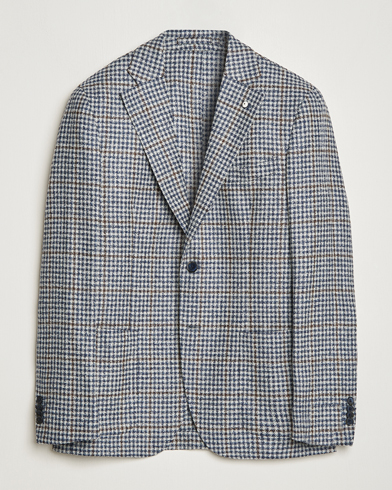 Men | L.B.M. 1911 | L.B.M. 1911 | Jack Regular Checked Wool Blazer Blue