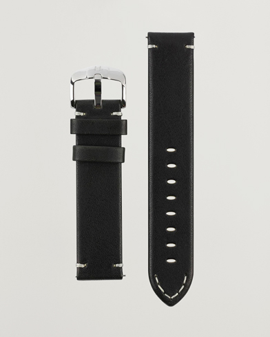 Men |  | HIRSCH | Ranger Retro Leather Watch Strap Black