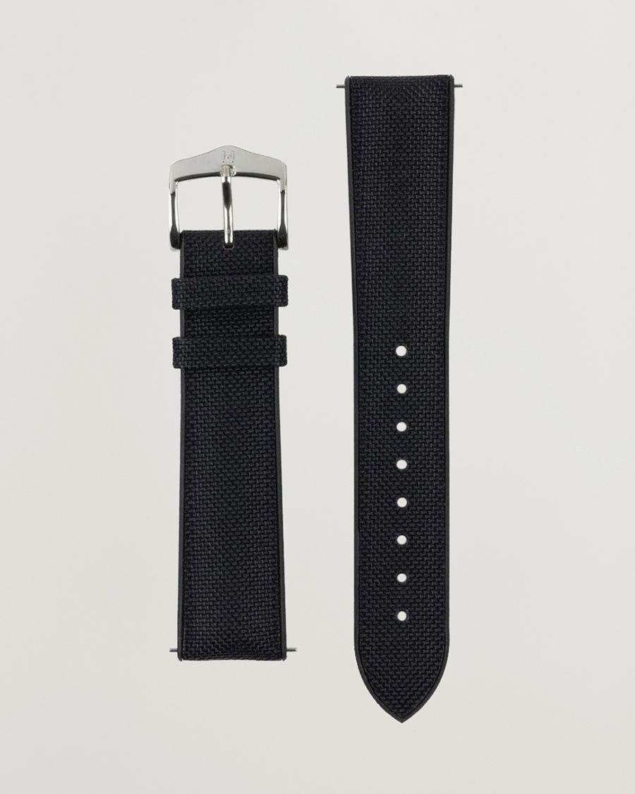 HIRSCH Arne Sailcloth Effect Performance Watch Strap Black – Black