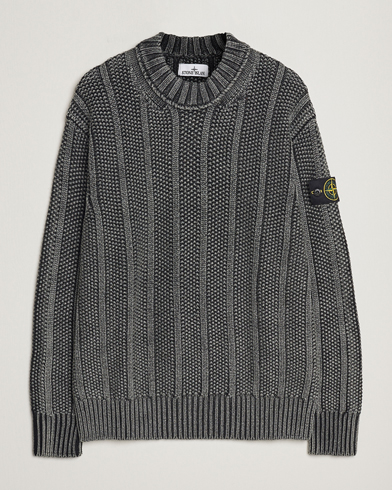 Men | Knitted Jumpers | Stone Island | Knitted Wool Crewneck Black