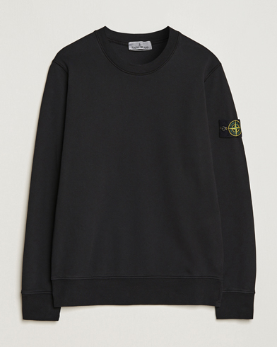 Men | Sweaters & Knitwear | Stone Island | Garment Dyed Fleece Sweatshirt Black