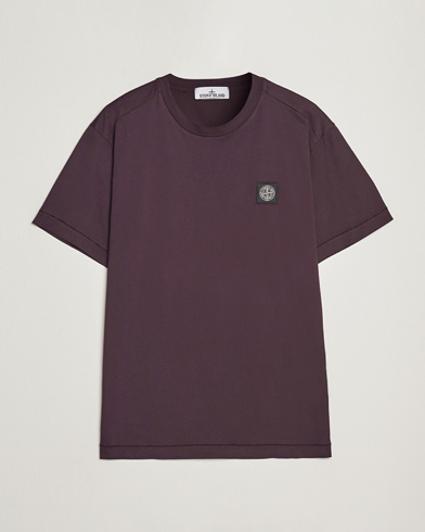 Men | Stone Island | Stone Island | Garment Dyed Jersey T-Shirt Dark Burgundy