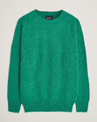 Men | Knitted Jumpers | Howlin' | Brushed Wool Sweater Greendream