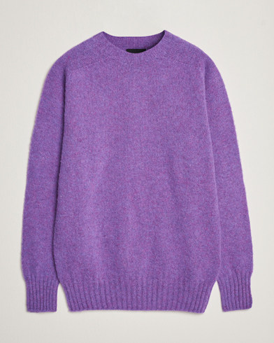 Men | Knitted Jumpers | Howlin' | Brushed Wool Sweater Purple Lover