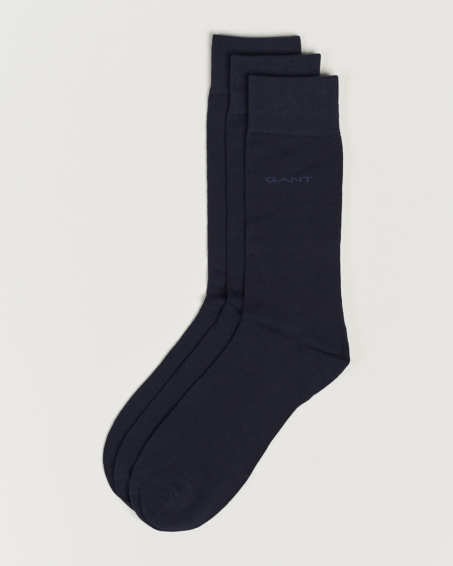 Gant 3-Pack Cotton Socks Marine – Blue