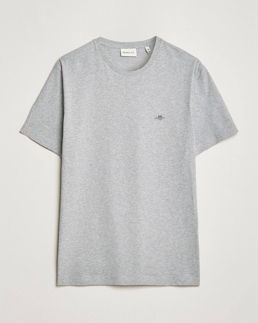 GANT The Original Solid T-Shirt Grey Melange – Grey