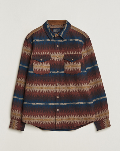 Men | Shirts | Pendleton | LA Pine Wool Overshirt Tye River Red