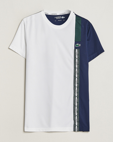 Men | Lacoste Sport | Lacoste Sport | Performance Colourblocked T-Shirt White/Navy