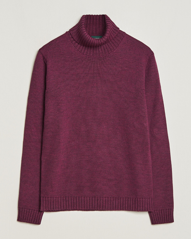 Men | Sweaters & Knitwear | Zanone | Virgin Merino Wool Rollneck Burgundy