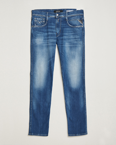 Men |  | Replay | Anbass Super Stretch Bio Jeans Medium Blue