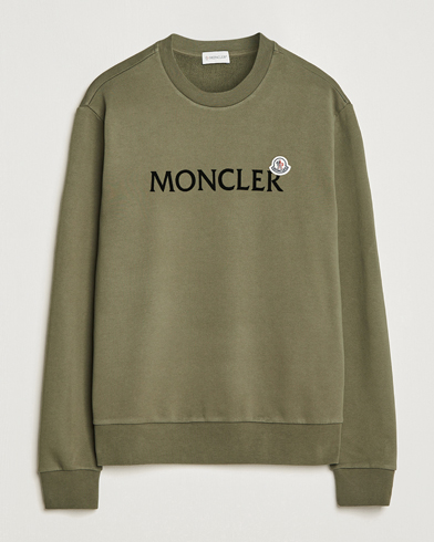 Men | Sweatshirts | Moncler | Lettering Logo Sweatshirt Olive