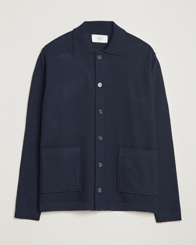 Men | Sweaters & Knitwear | Altea | Wool Chore Jacket Navy
