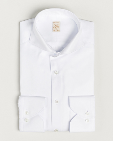 Men | Stenströms | Stenströms | 1899 Slim Supima Cotton Twill Shirt White