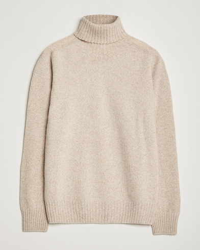 Men | Sweaters & Knitwear | Altea | Wool/Cashmere Crew Neck Rollneck Beige Melange