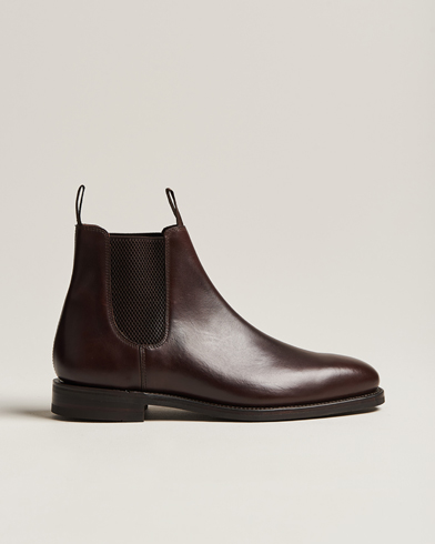 Men | Shoes | Loake 1880 | Emsworth Chelsea Boot Dark Brown Leather