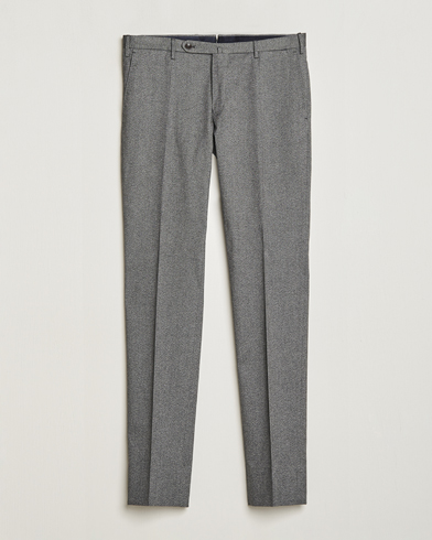 Men | Formal Trousers | Incotex | Slim Fit Cotton Trousers Grey Melange