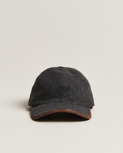 Men |  | Ralph Lauren Purple Label | Herringbone Wool Baseball Cap Charcoal