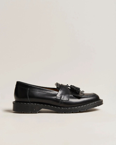 Men | Handmade Shoes | Solovair | Tassel Loafer Black Shine