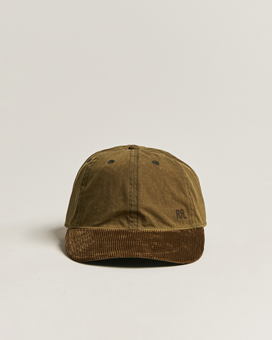 Men | Hats & Caps | RRL | Oil Cloth Ball Cap Explorer Olive