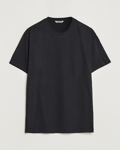 Men | Luxury Brands | Auralee | Seamless Crewneck T-Shirt Black
