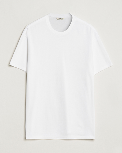 Men | Luxury Brands | Auralee | Seamless Crewneck T-Shirt White