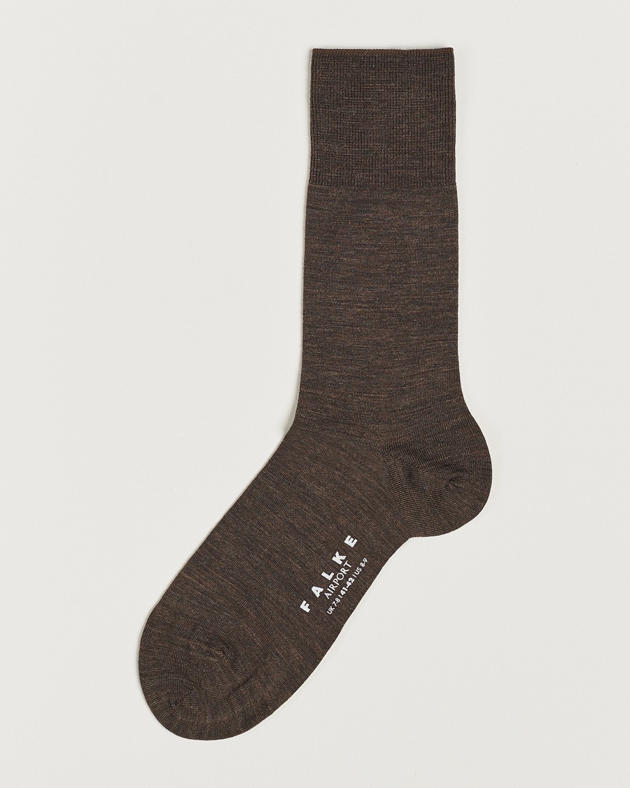 Falke Airport Socks Brown Melange – Brown
