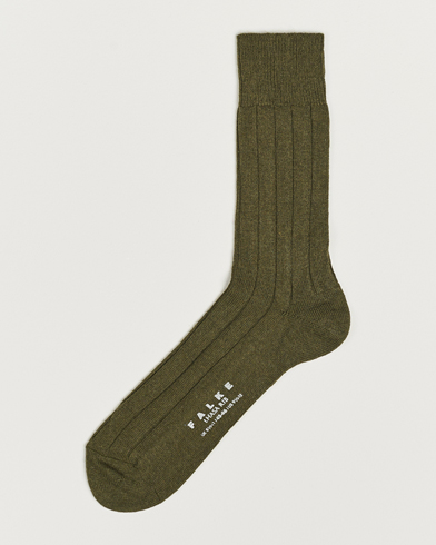 Men | Socks merino wool | Falke | Lhasa Cashmere Socks Artichoke Green