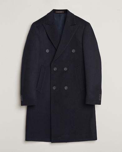 Men | Coats & Jackets | Oscar Jacobson | Slater Wool/Cashmere Double Breasted Coat Navy