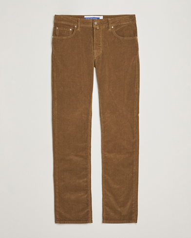 Men | Casual Trousers | Jacob Cohën | Bard 5-Pocket Corduroy Trousers Olive