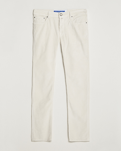 Men | Casual Trousers | Jacob Cohën | Bard 5-Pocket Medium Corduroy Trousers Off White