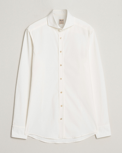 Men | Shirts | Stenströms | Slimline Cut Away Corduroy Shirt White