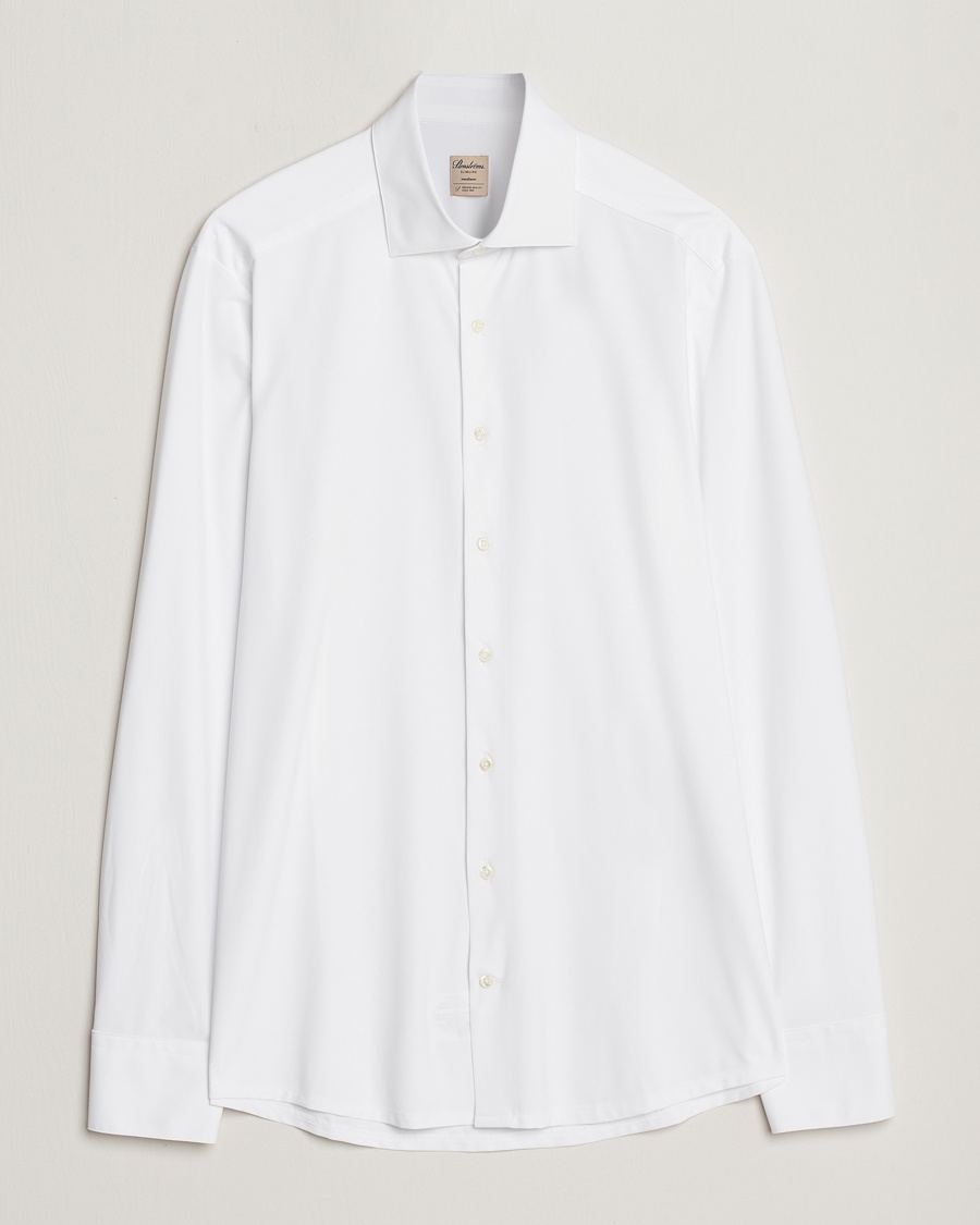Stenströms Slimline Cut Away 4-Way Stretch Shirt White – White