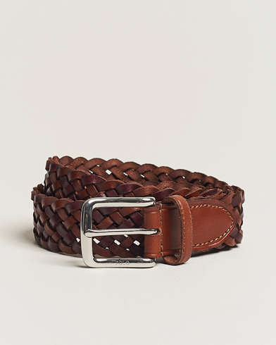 Men |  | Polo Ralph Lauren | Braided Leather Belt Dark Brown