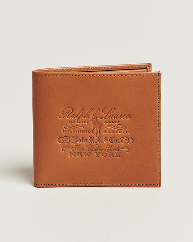 Men | Bi-fold & Zip Wallets | Polo Ralph Lauren | Leather Billfold Wallet Tan