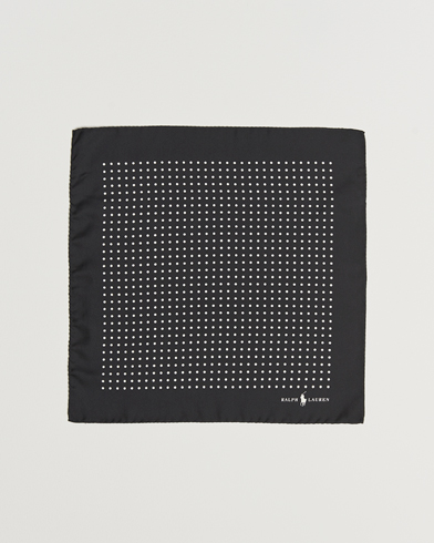Men |  | Polo Ralph Lauren | Silk Dot Pocket Square Black/White