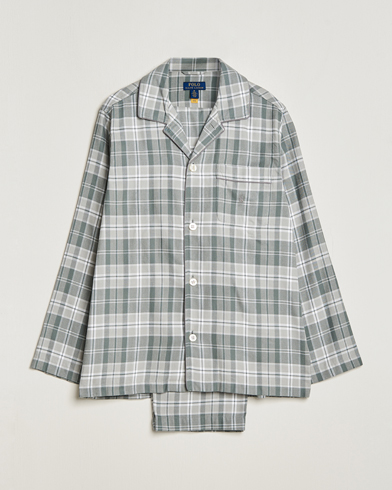 Men | Ralph Lauren Holiday Gifting | Polo Ralph Lauren | Flannel Checked Pyjama Set Grey