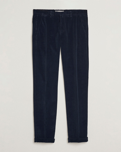 Men | Corduroy Trousers | Briglia 1949 | Slim Fit Corduroy Trousers Navy